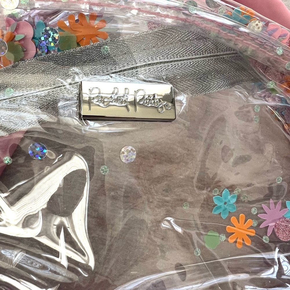 Packed Party Pink Clear Sequin Floral Backpack - Picture 4 of 9